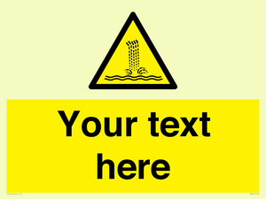 Custom warning artificial waterfall